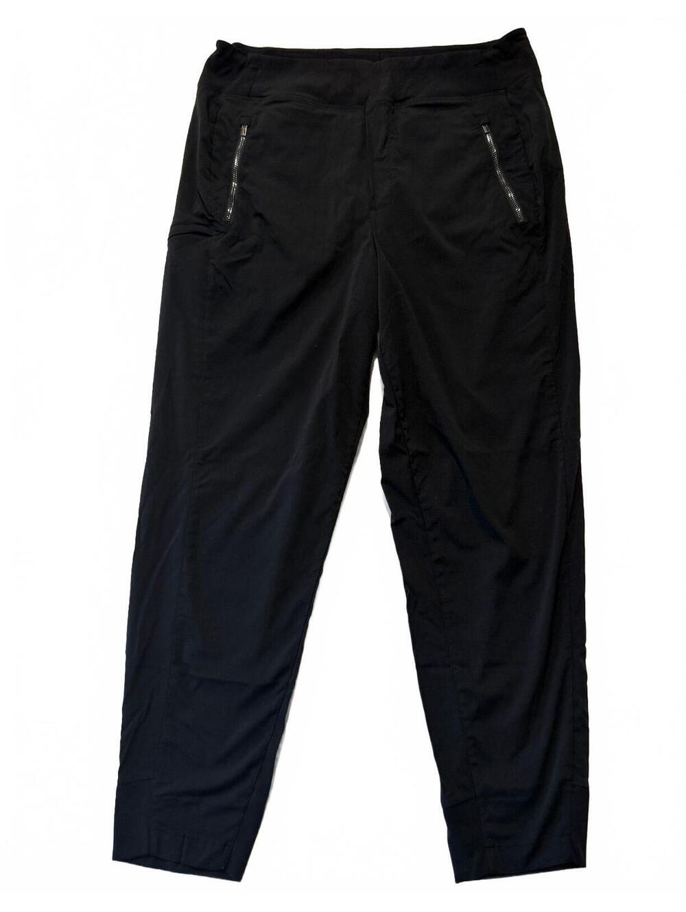 Athleta Trekkie North High Rise Jogger Pants Womens Size 12 Black Zip Pockets